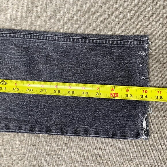 Gap Cheeky Straight Denim Jeans Women's 6S Mid Rise Gray Distressed Hem Casual - Picture 13 of 13